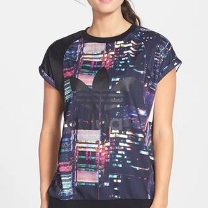 Adidas Tokyo lights graphic city pattern t shirt athleisure streetwear